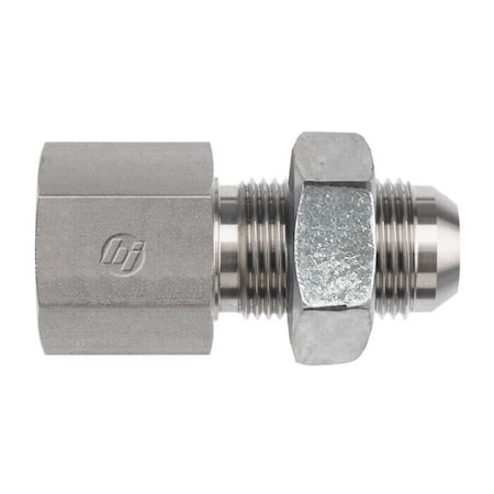 Brennan Industries 04FP-06MJ Blkhd Straight With Lock Nut 2705-LN-04-06